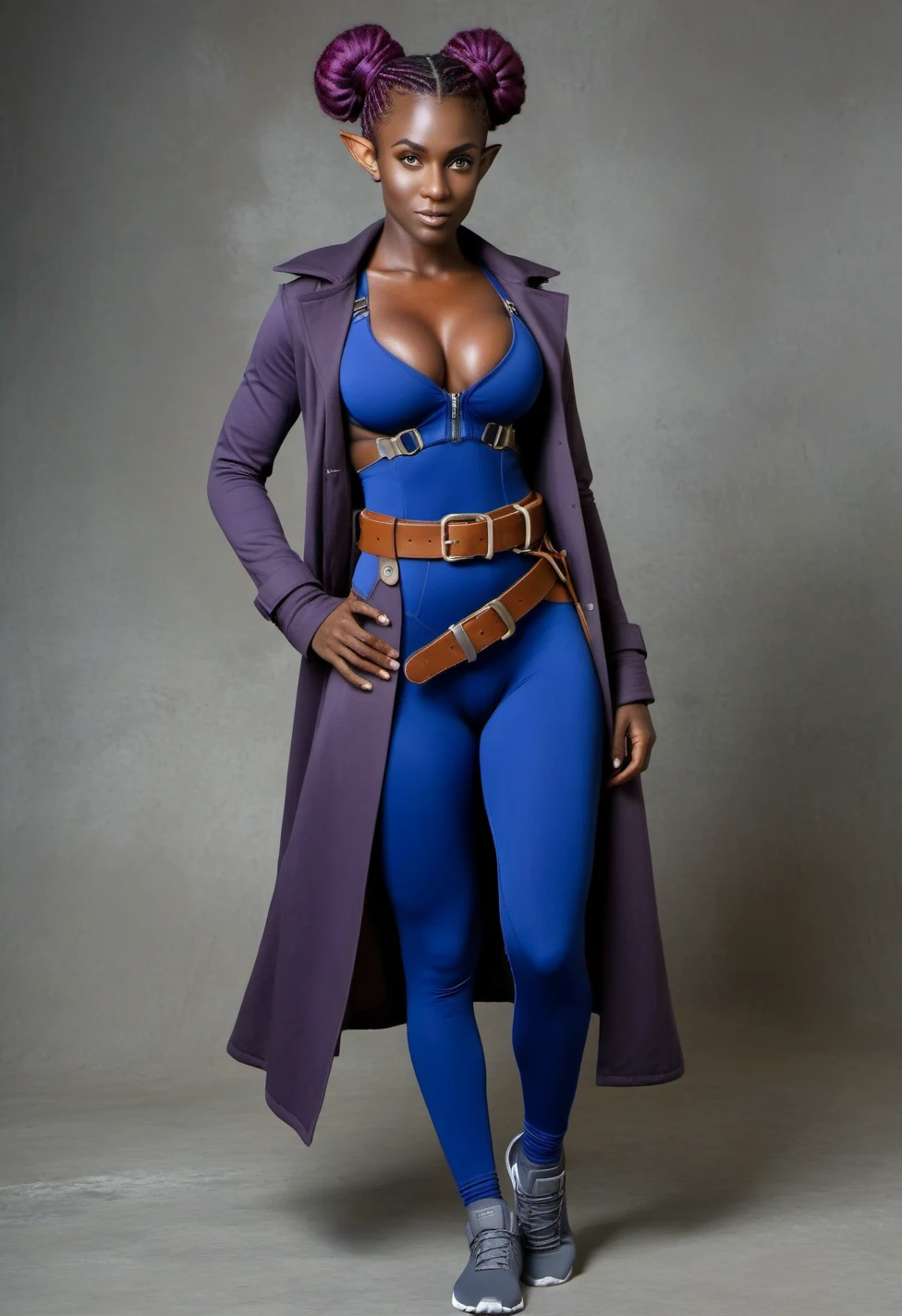 solo-mature_female-elf-dark-skin-slender-e4877c on epiCRealism XL