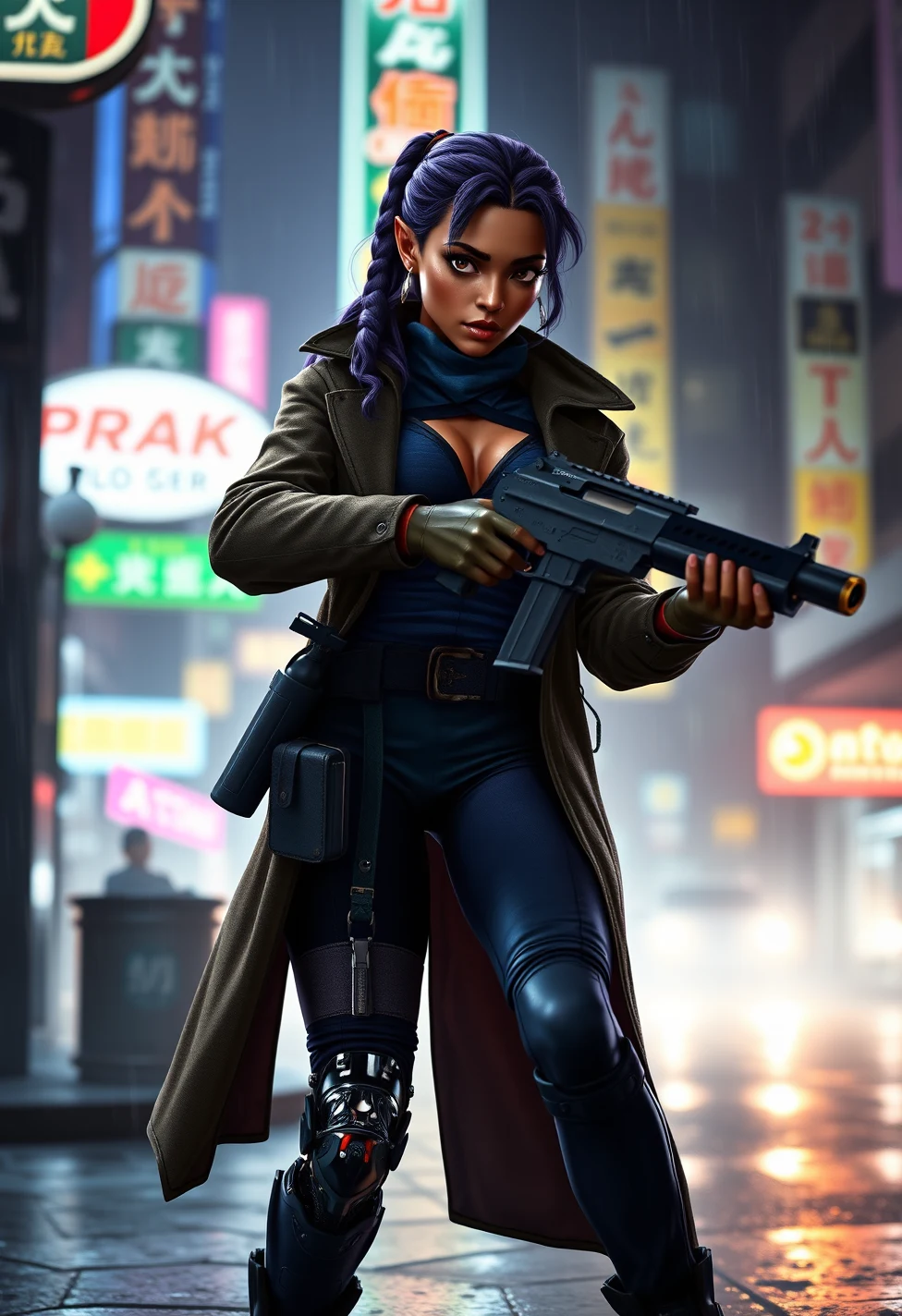 solo-mature_female-elf-dark-skin-slender-e4877c on FLUX.1 [schnell]