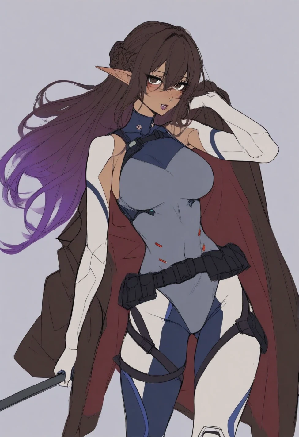 solo-mature_female-elf-dark-skin-slender-e4877c on Hassaku XL (Illustrious)