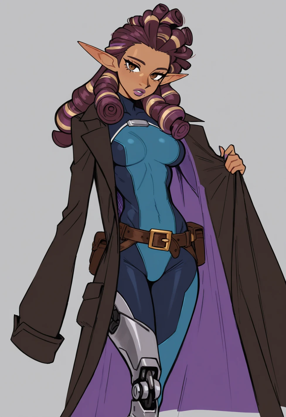 solo-mature_female-elf-dark-skin-slender-e4877c on Indigo Furry Mix XL