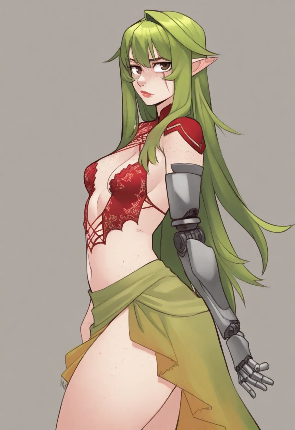 solo-mature_female-elf-fair-skin-faint-0b43a3 on Hassaku XL (Illustrious)