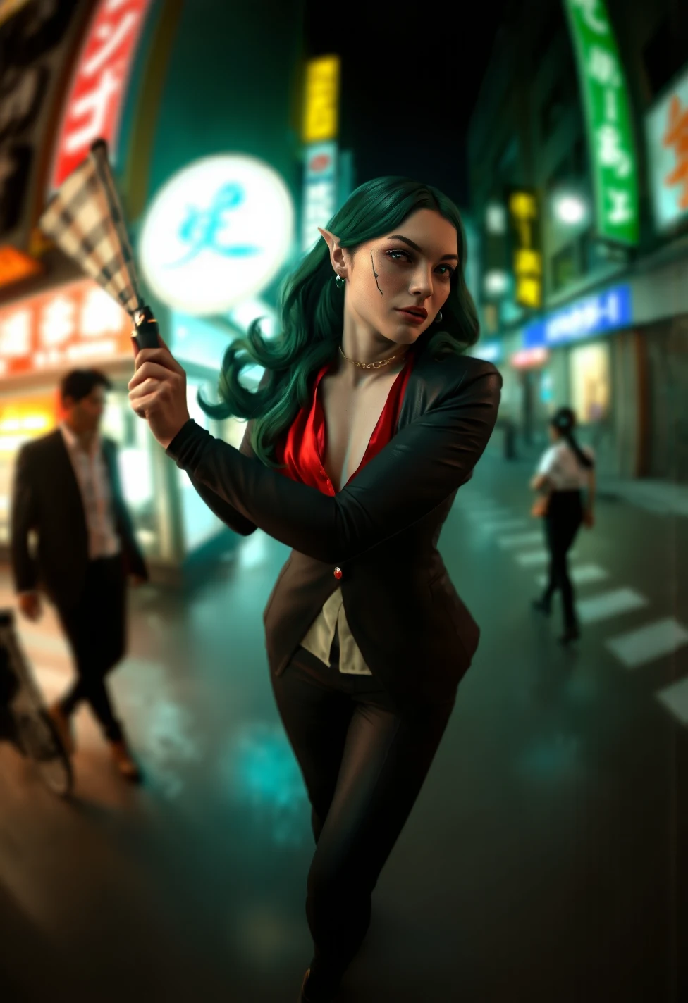 solo-mature_female-elf-fair-skin-faint-0b43a3 on PixelWave