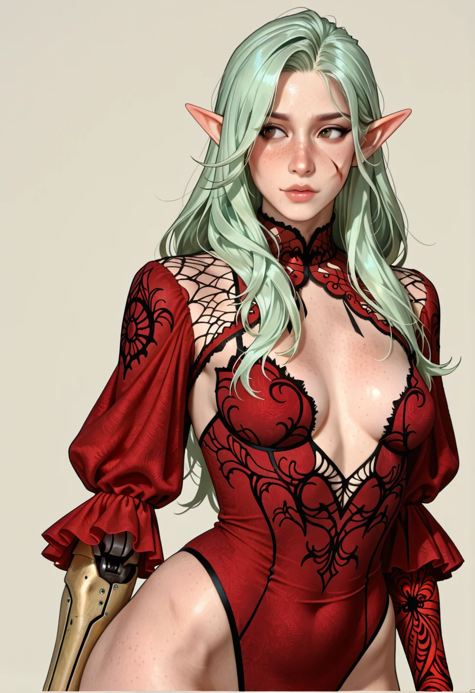 solo-mature_female-elf-fair-skin-faint-0b43a3 on Uncanny valley