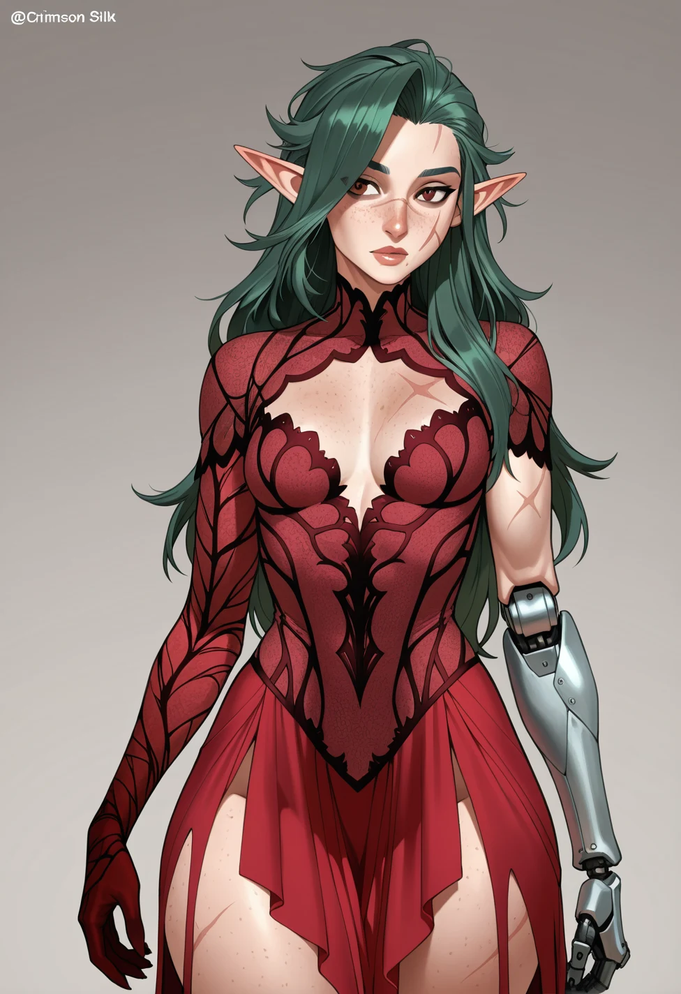 solo-mature_female-elf-fair-skin-faint-0b43a3 on YiffyMix