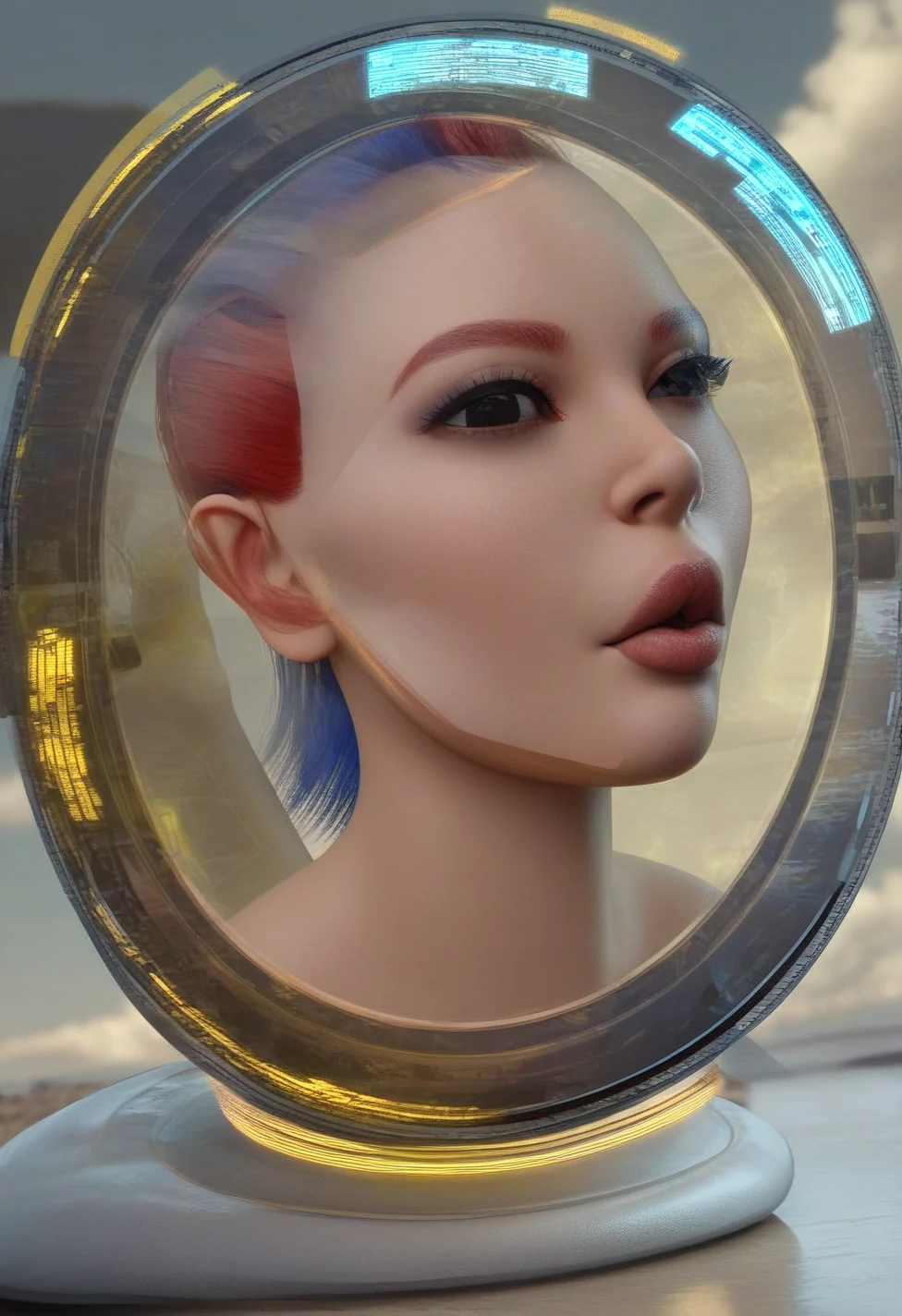 solo-mature_female-glitching-holographic-hologram-fully-260fe2 on Pony Diffusion XL