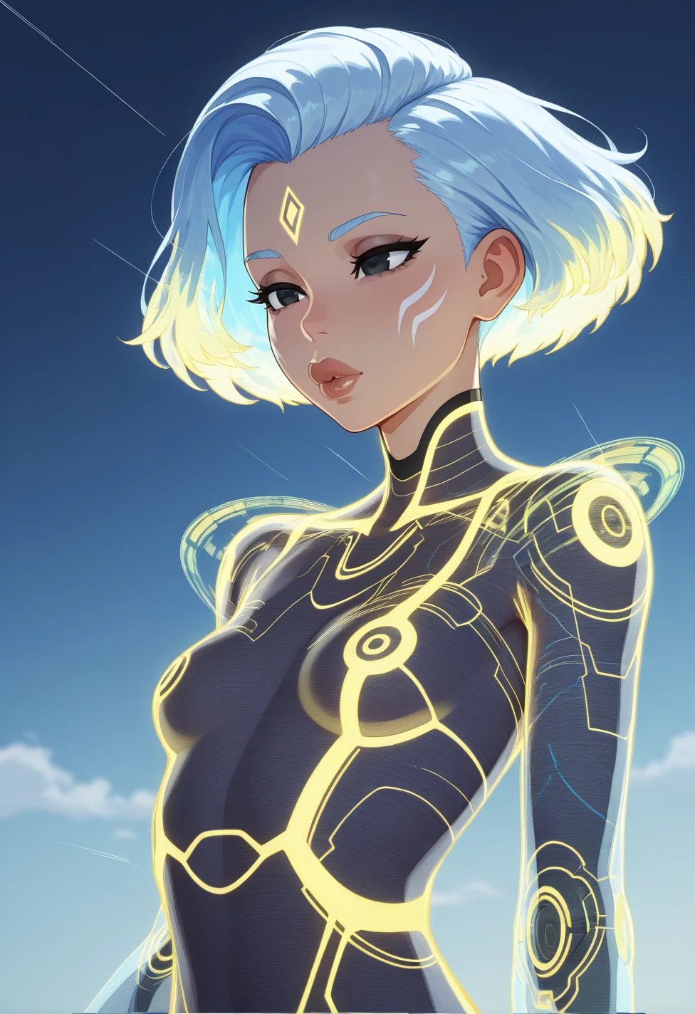 solo-mature_female-glitching-holographic-hologram-fully-260fe2 on WAI-illustrious-SDXL