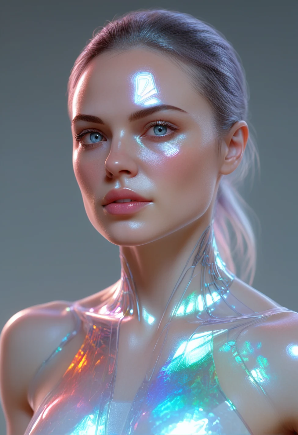 solo-mature_female-glitching-holographic-hologram-fully-58f8fb on Art Universe