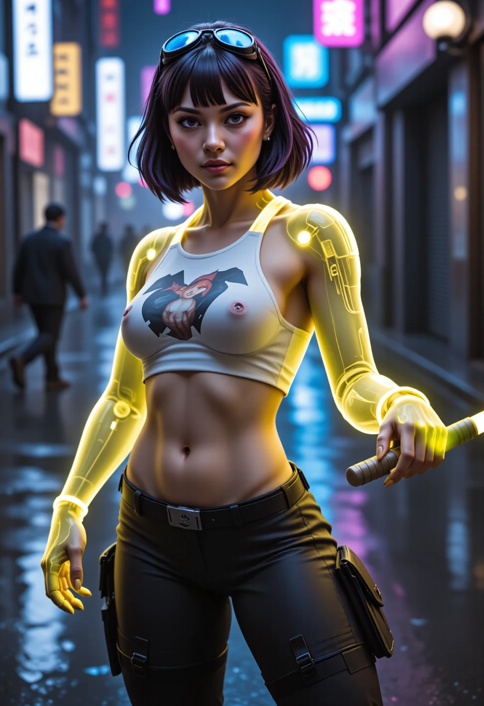 solo-mature_female-glowing-holographic-hologram-fully-728d5d on FenrisXL + Flux