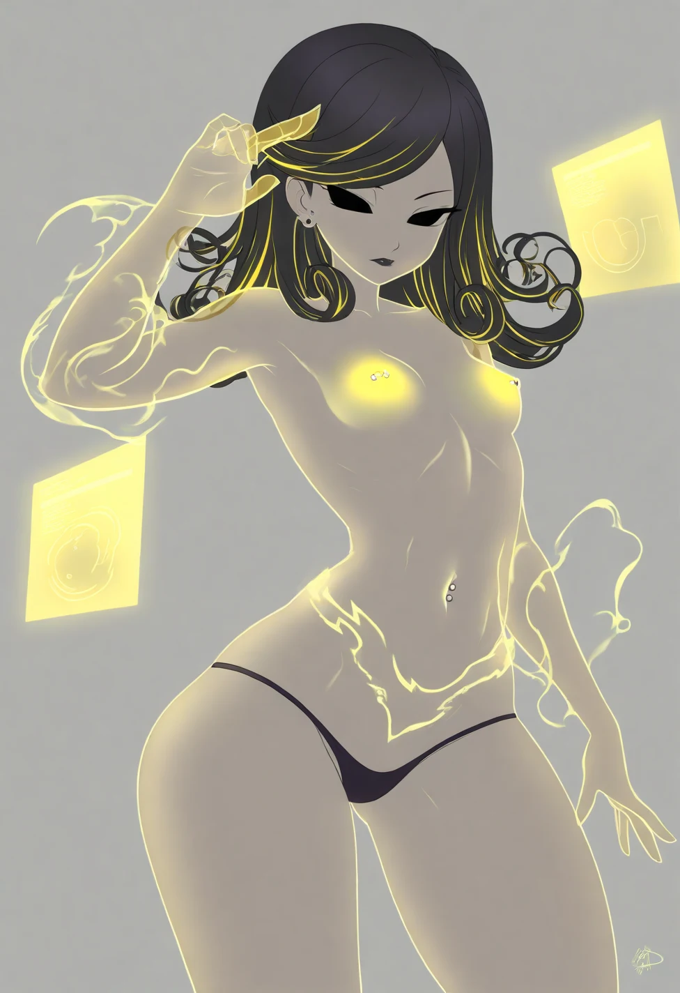 solo-mature_female-glowing-holographic-hologram-fully-728d5d on Hassaku XL (Illustrious)