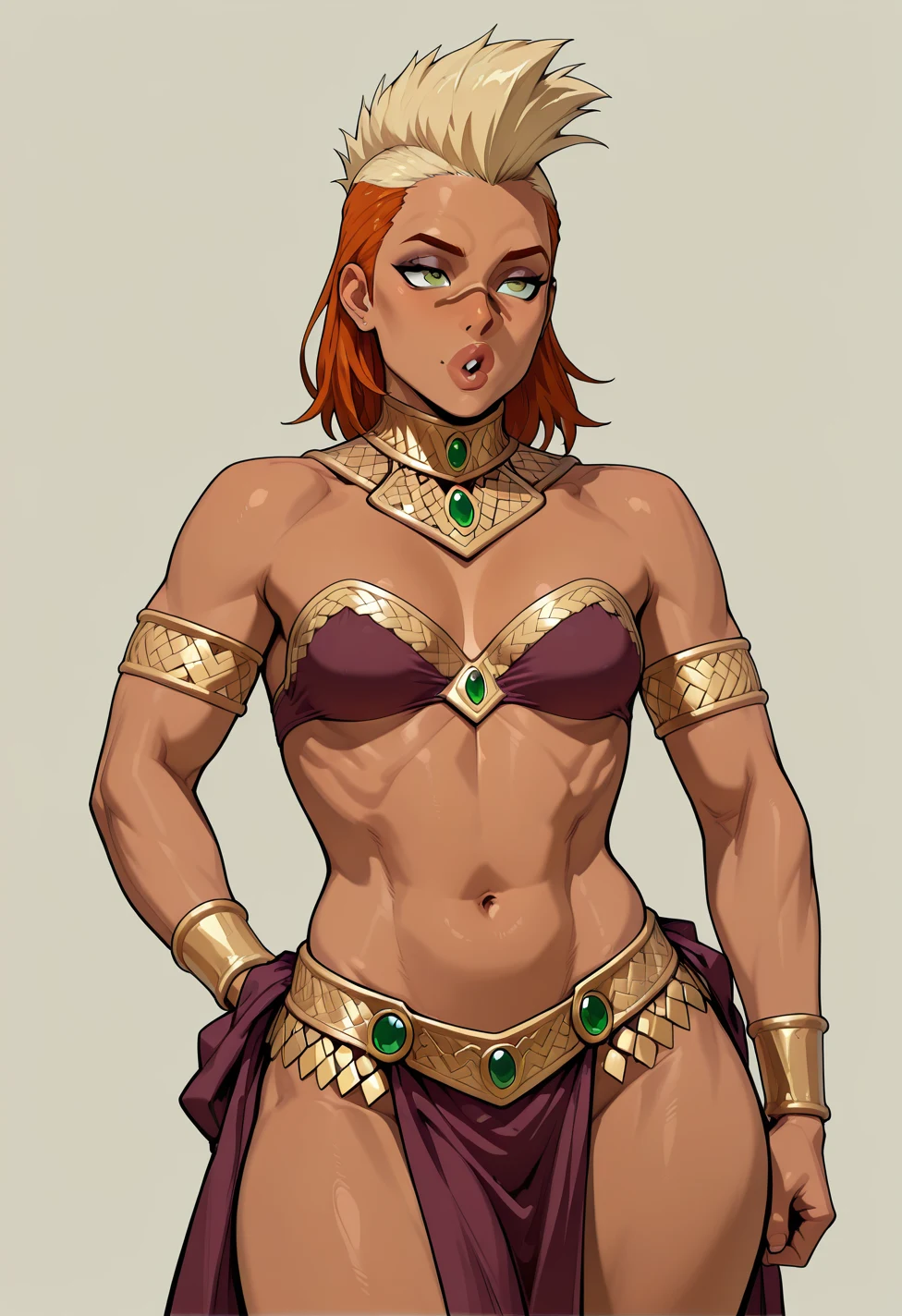 solo-mature_female-human-dark-skin-brown-24c87b on HomoSimile XL [Pony, Illustrious, NoobAI]