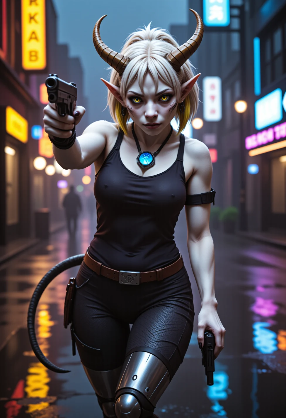 solo-mature_female-tiefling-bright-white-skinned-528293 on FenrisXL + Flux