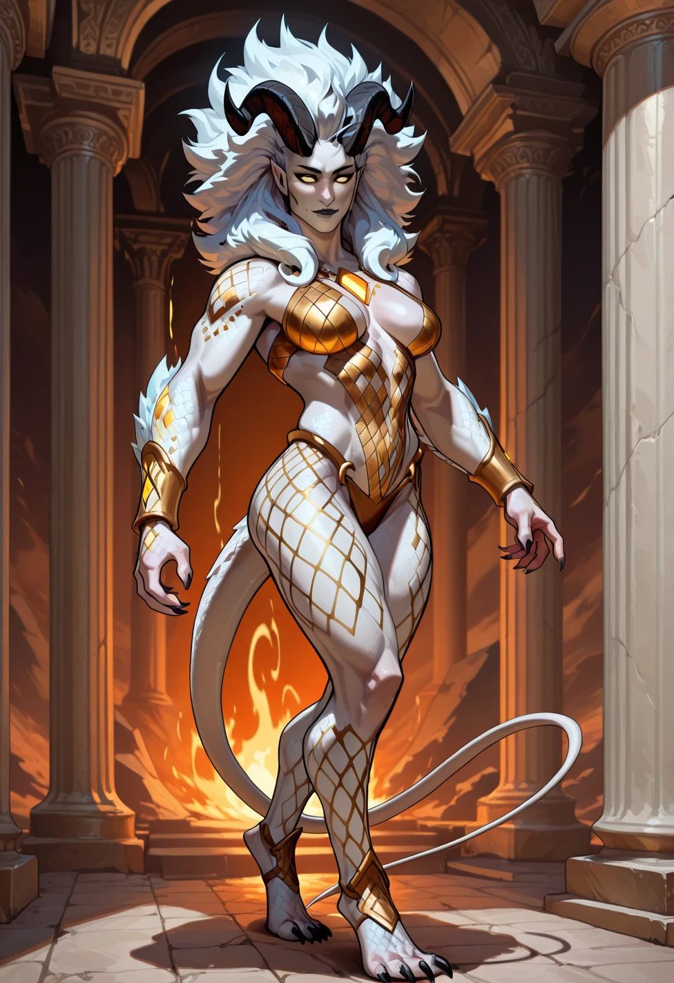 solo-mature_female-tiefling-bright-white-skinned-528293 on HomoSimile XL [Pony, Illustrious, NoobAI]