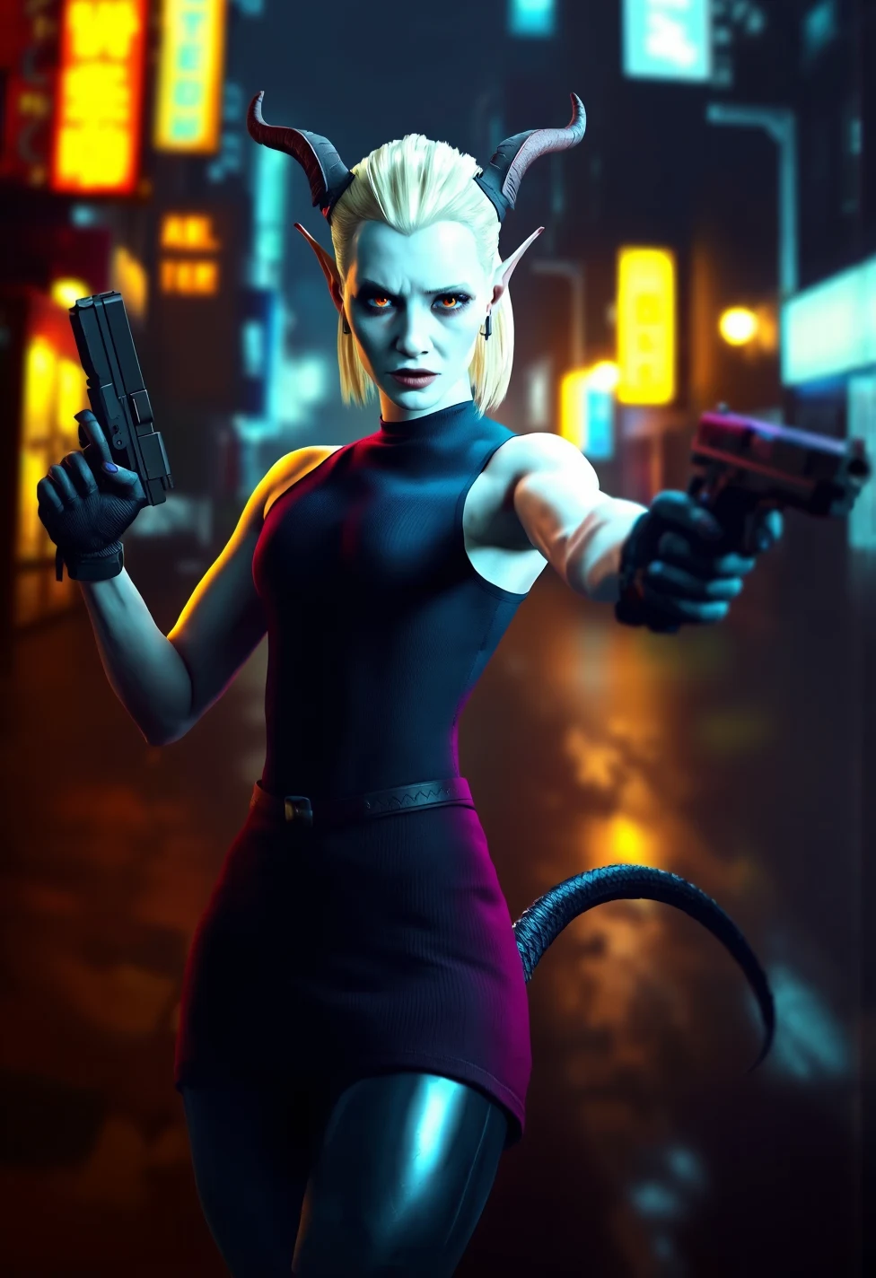 solo-mature_female-tiefling-bright-white-skinned-528293 on PixelWave