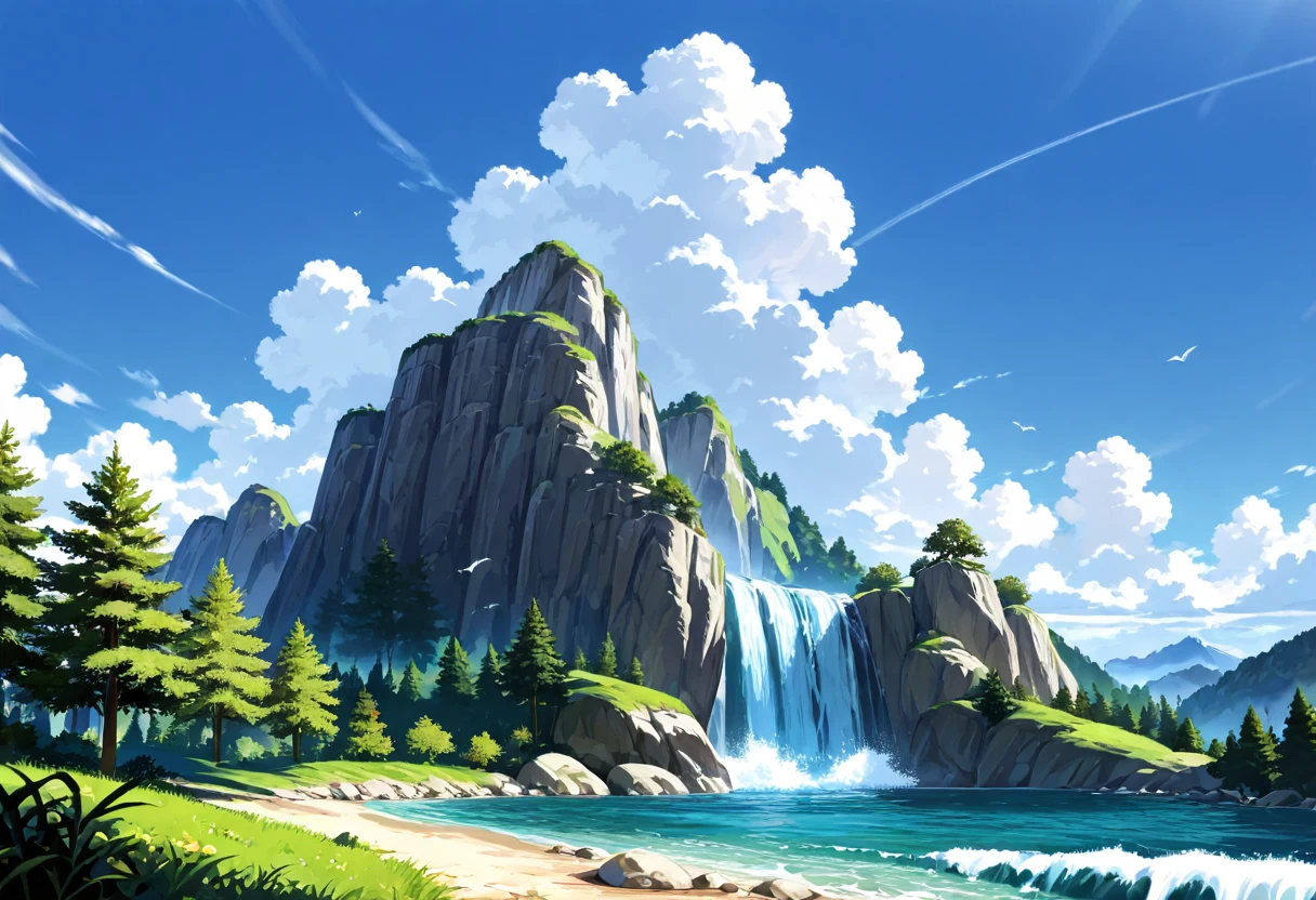 spring-river-with-strong-current-and-ee38fa on Cat Tower (NoobAI XL checkpoint)