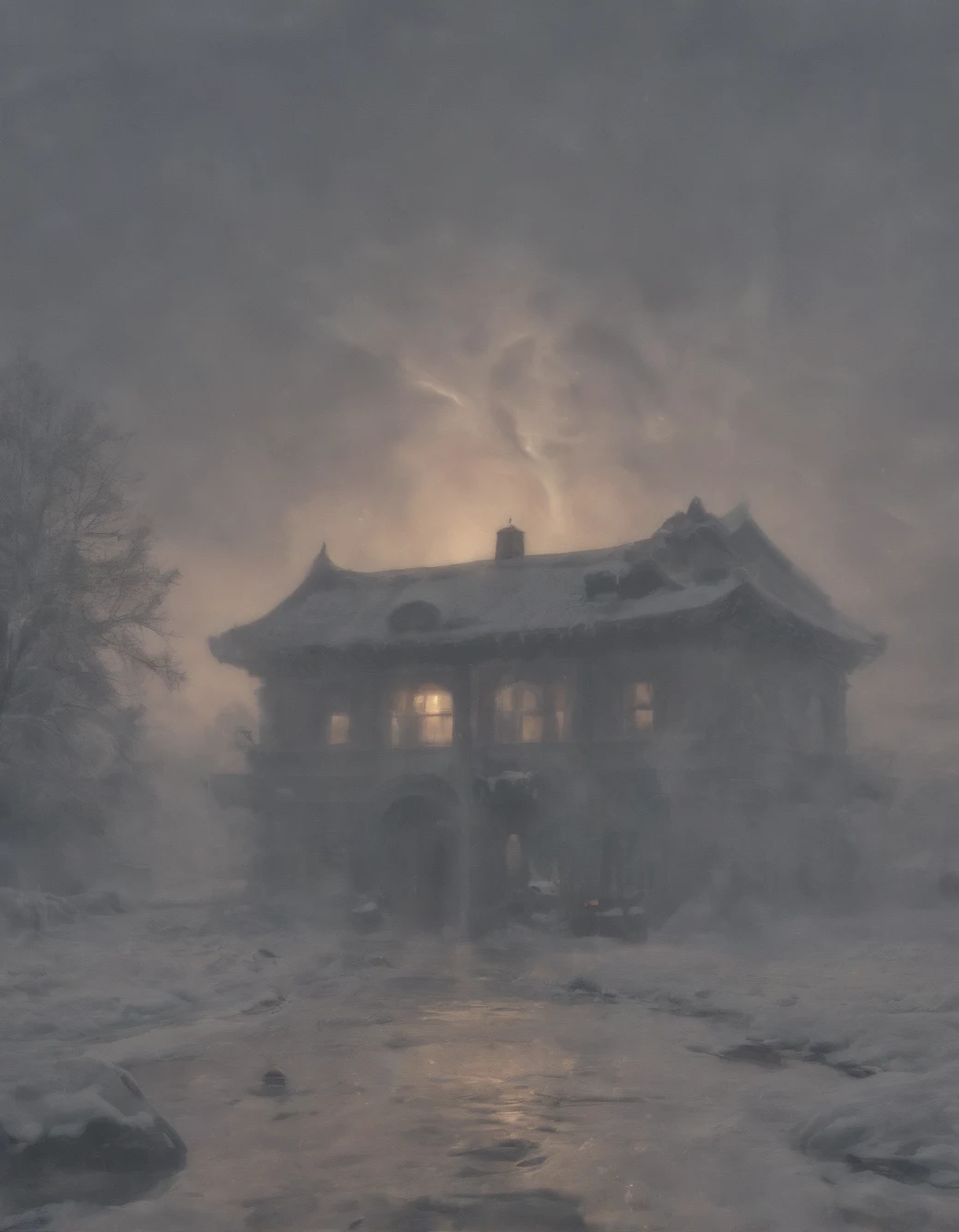 surrealism-east-asian-architecture-classical-oil-2e3b6c on Realism By Stable Yogi (Pony)