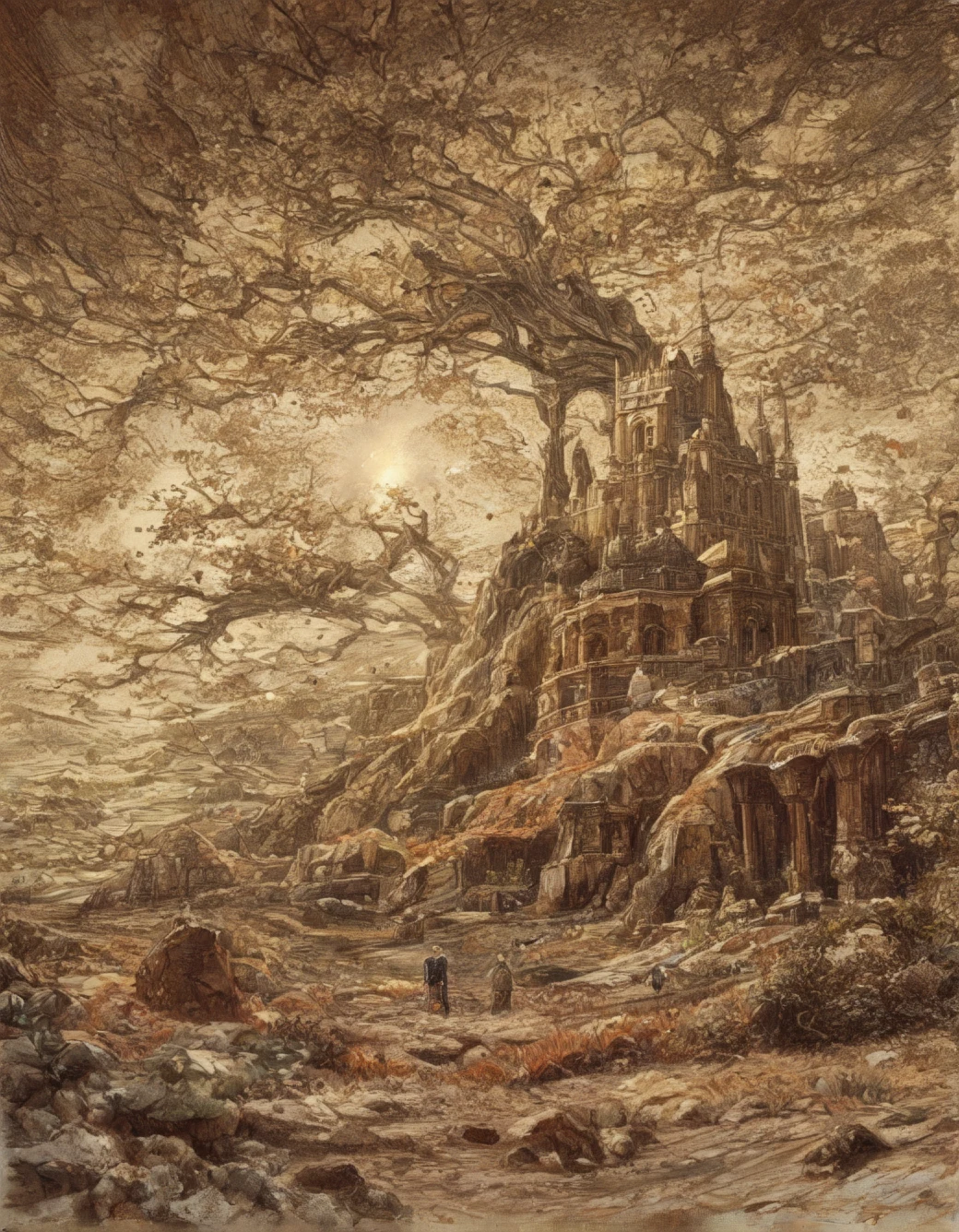 surrealism-east-asian-architecture-classical-oil-63f53a on ✨ JANKU Trained + Chenkin & NoobAI + RouWei Illustrious XL ✨