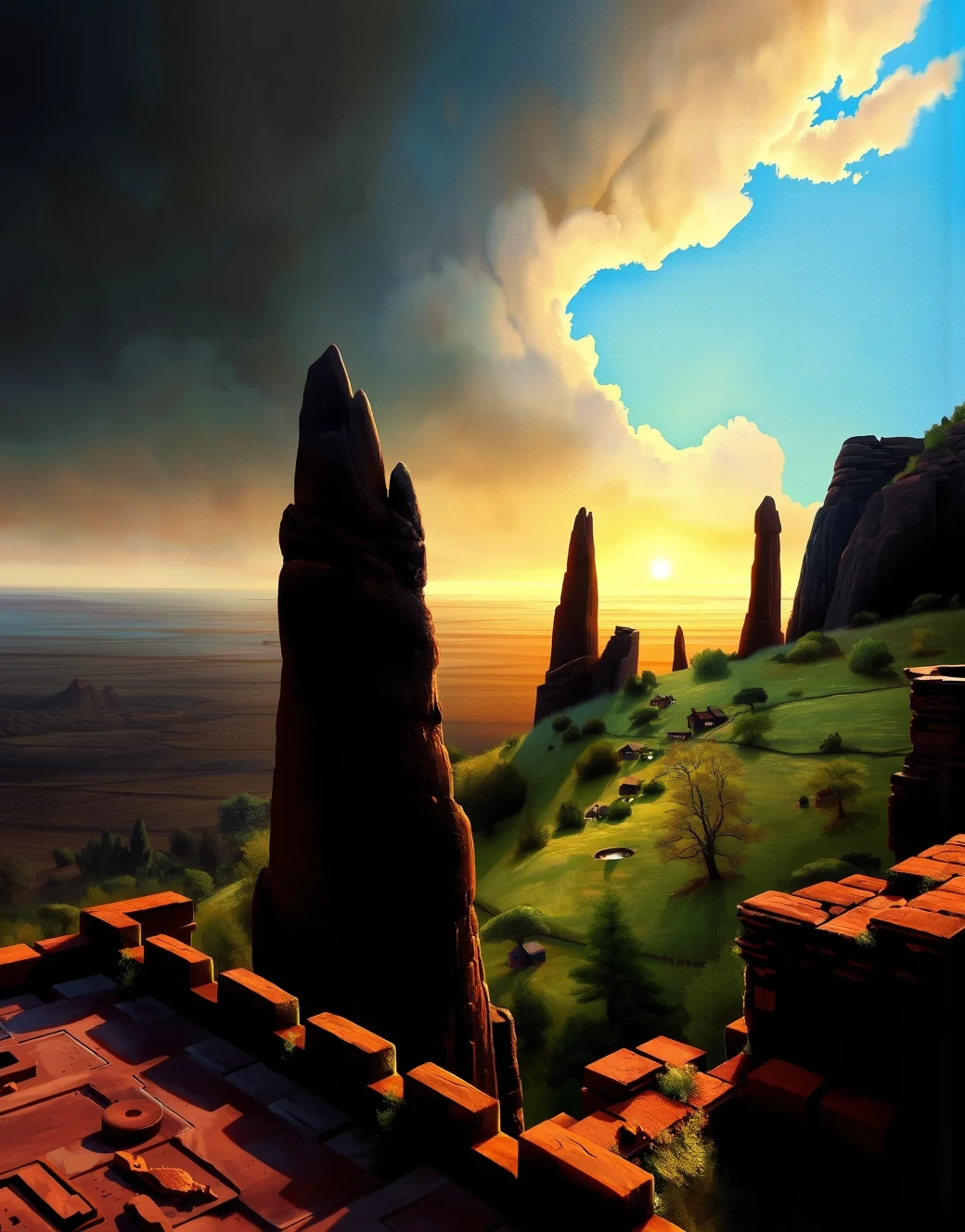 surrealism-east-asian-architecture-classical-oil-63f53a on PixelWave