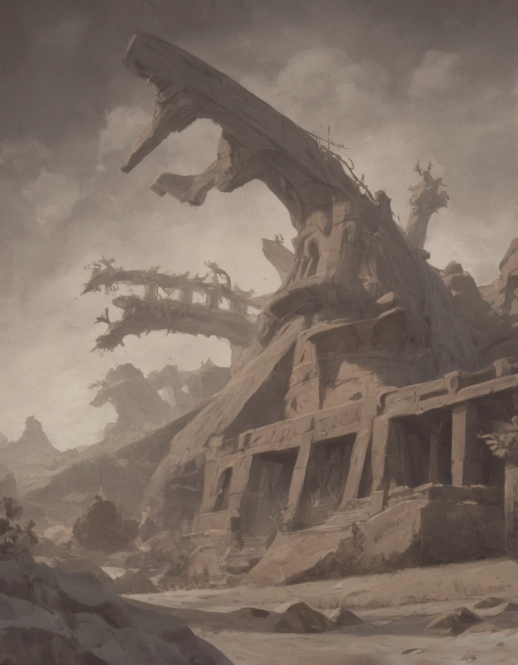 surrealism-east-asian-architecture-classical-oil-63f53a on Prefect Pony XL