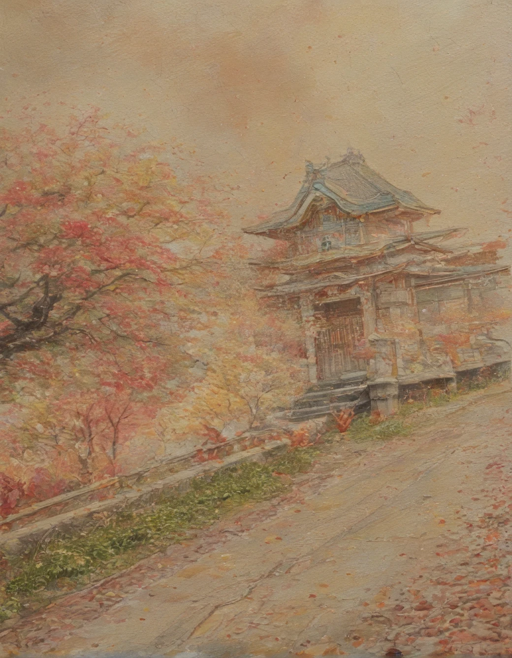 surrealism-east-asian-architecture-classical-oil-6b9cb3 on ✨ JANKU Trained + Chenkin & NoobAI + RouWei Illustrious XL ✨