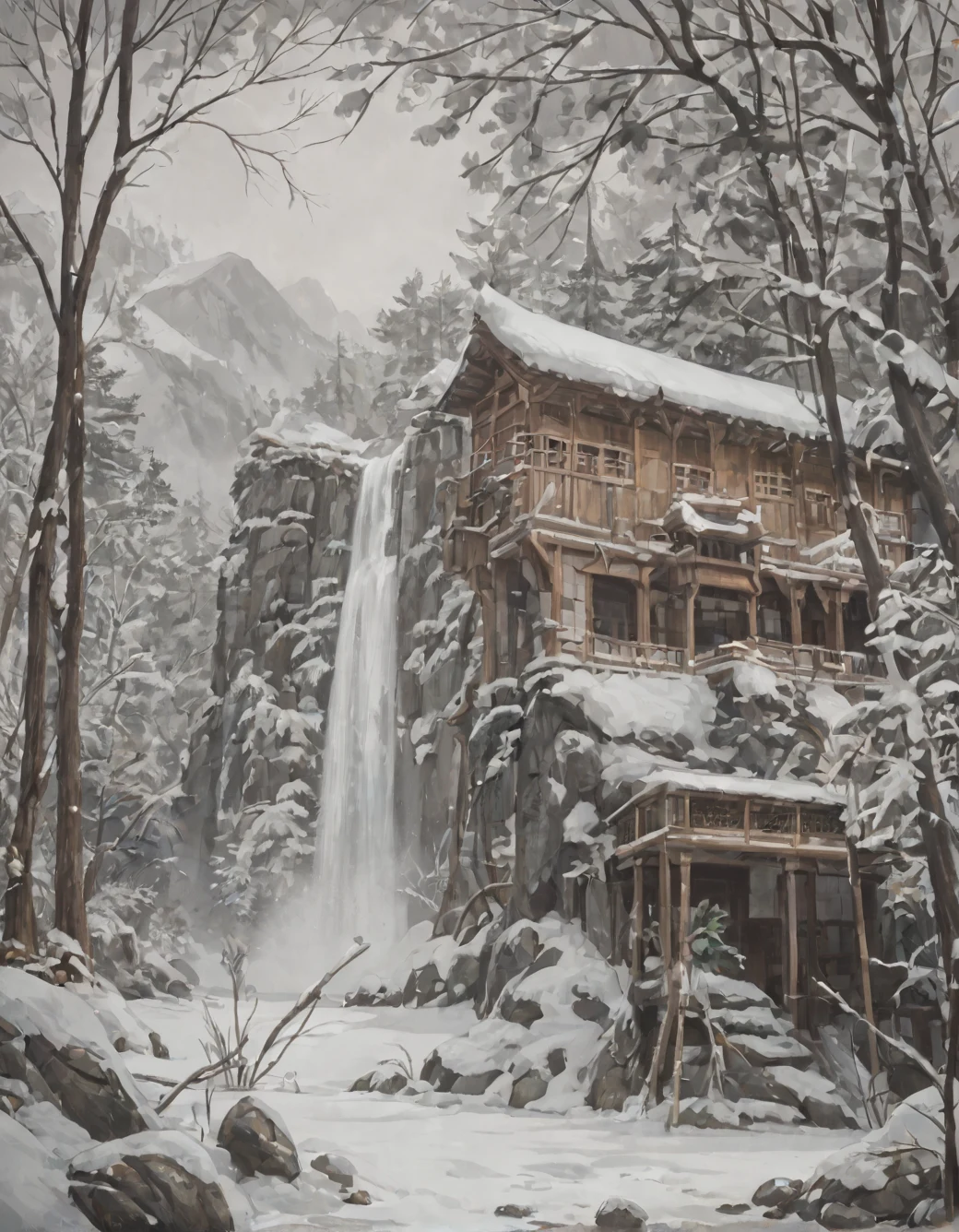 surrealism-east-asian-architecture-classical-oil-86b57a on WAI-ANI-PONYXL