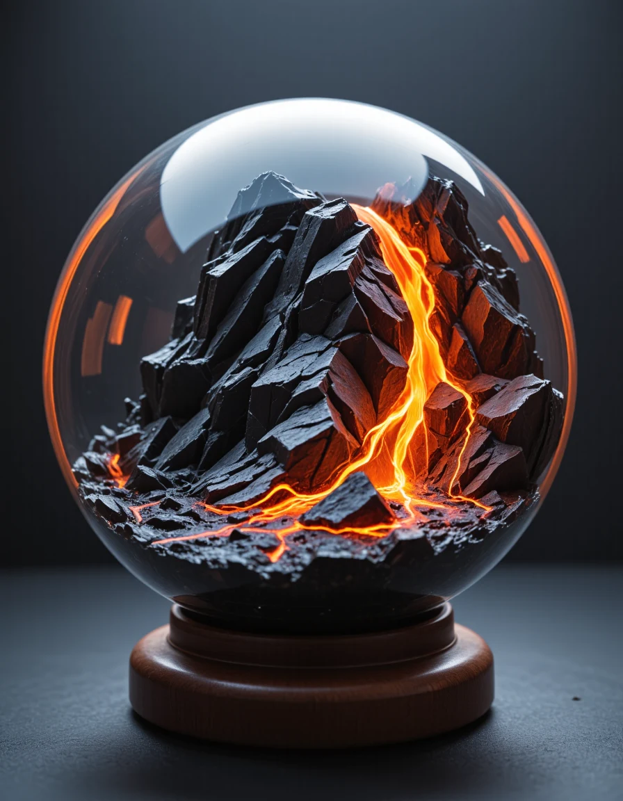 ultradetailed-ultrarealistic-photography-lava-avalanche-glass-10fa6d on FenrisXL + Flux