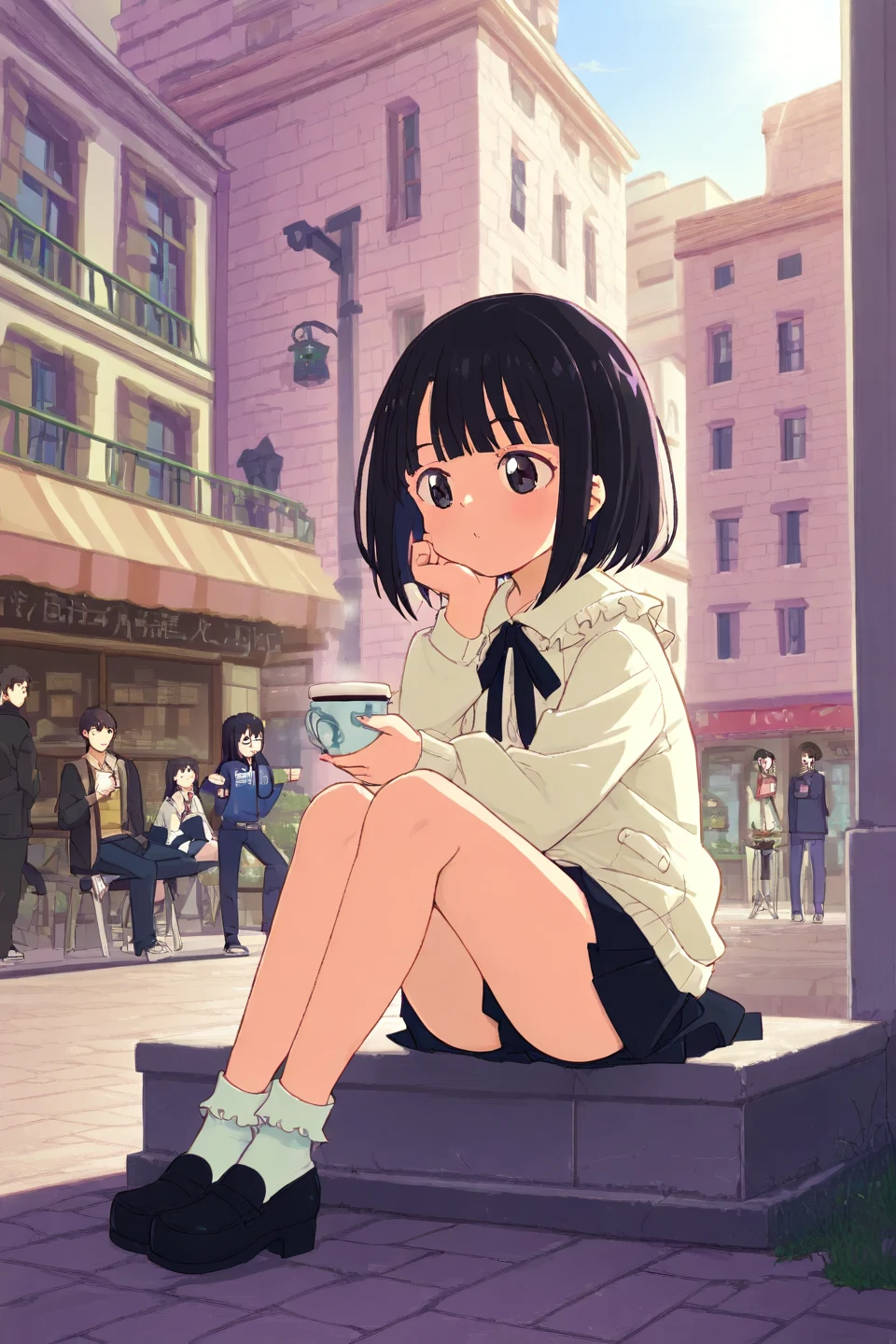 young-korean-woman-with-black-eyes-e50ce2 on Cat Tower (NoobAI XL checkpoint)