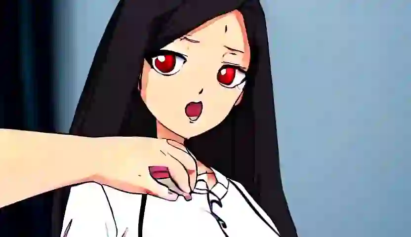 A girl with long black hair and red eyes stands on Wan 2.2 TI2V 5B